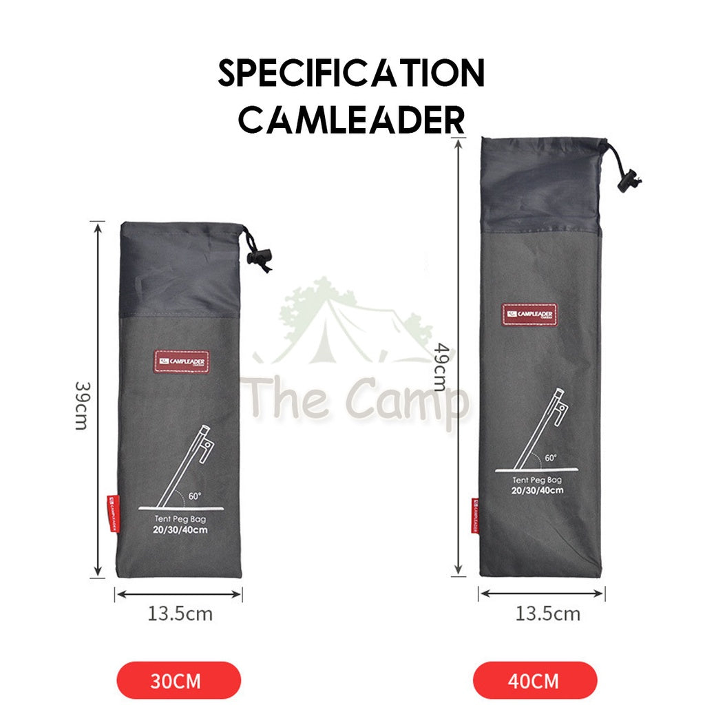 Camping Nail Peg Storage Bag 20cm 30cm 40cm Stake Holder Case Pouch Khemah Canopy Paku Beg Steel Aluminium Nail