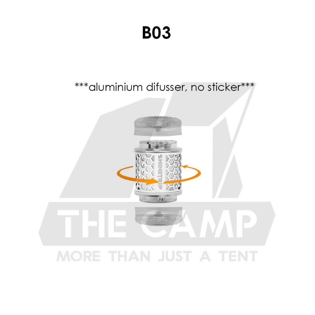 Shinetrip 19 Tornado Light Rotating Lamp Outdoor Camping Tactical Style Free Sticker Tripod Magnet Hanging Lanyard Strap