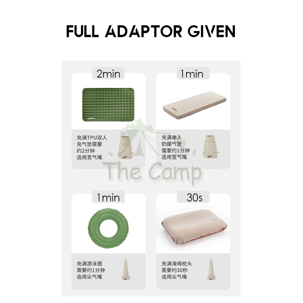 Naturehike Car Vacuum Cleaner Air Pump Light Power Bank Inflate or Deflate Multipurpose Multifunctional Tent Flysheet LE
