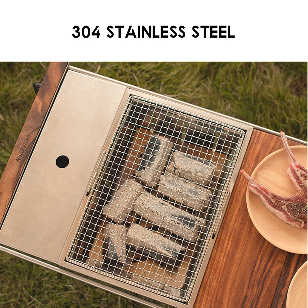 Naturehike Stainless Steel BBQ Grill IGT Module Modular Outdoor Camping Portable Folding Stove Picnic