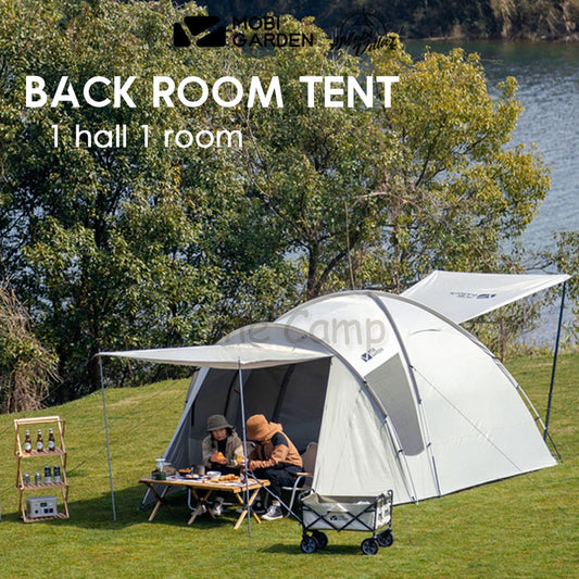 Mobi Garden Back Room Tent 1 Hall 1 Room Large Space 4 5 6 People Quick Fast Rainproof Outdoor Camping Browns Naturehike