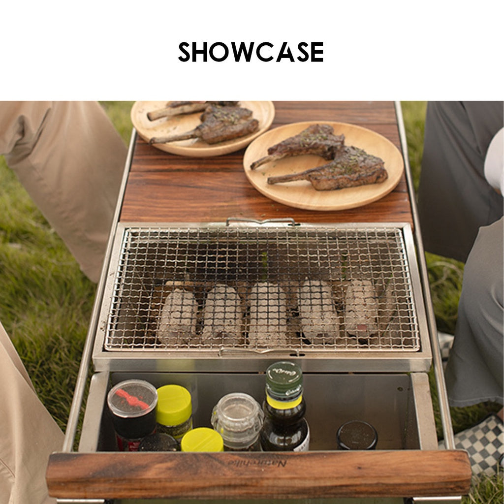 Naturehike Stainless Steel BBQ Grill IGT Module Modular Outdoor Camping Portable Folding Stove Picnic