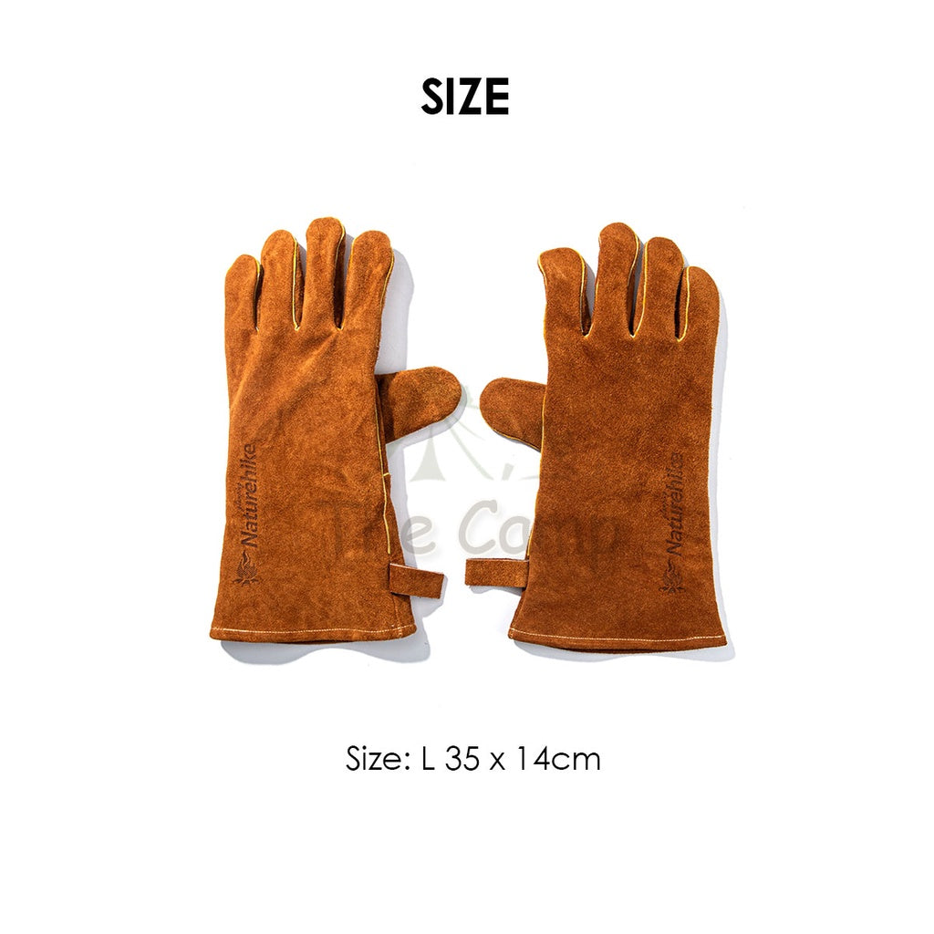 Naturehike Leather Glove Flame Retardant Resistant Heat Insulation Camping BBQ Oven Anti Scald Tent Flysheet Pole Nail