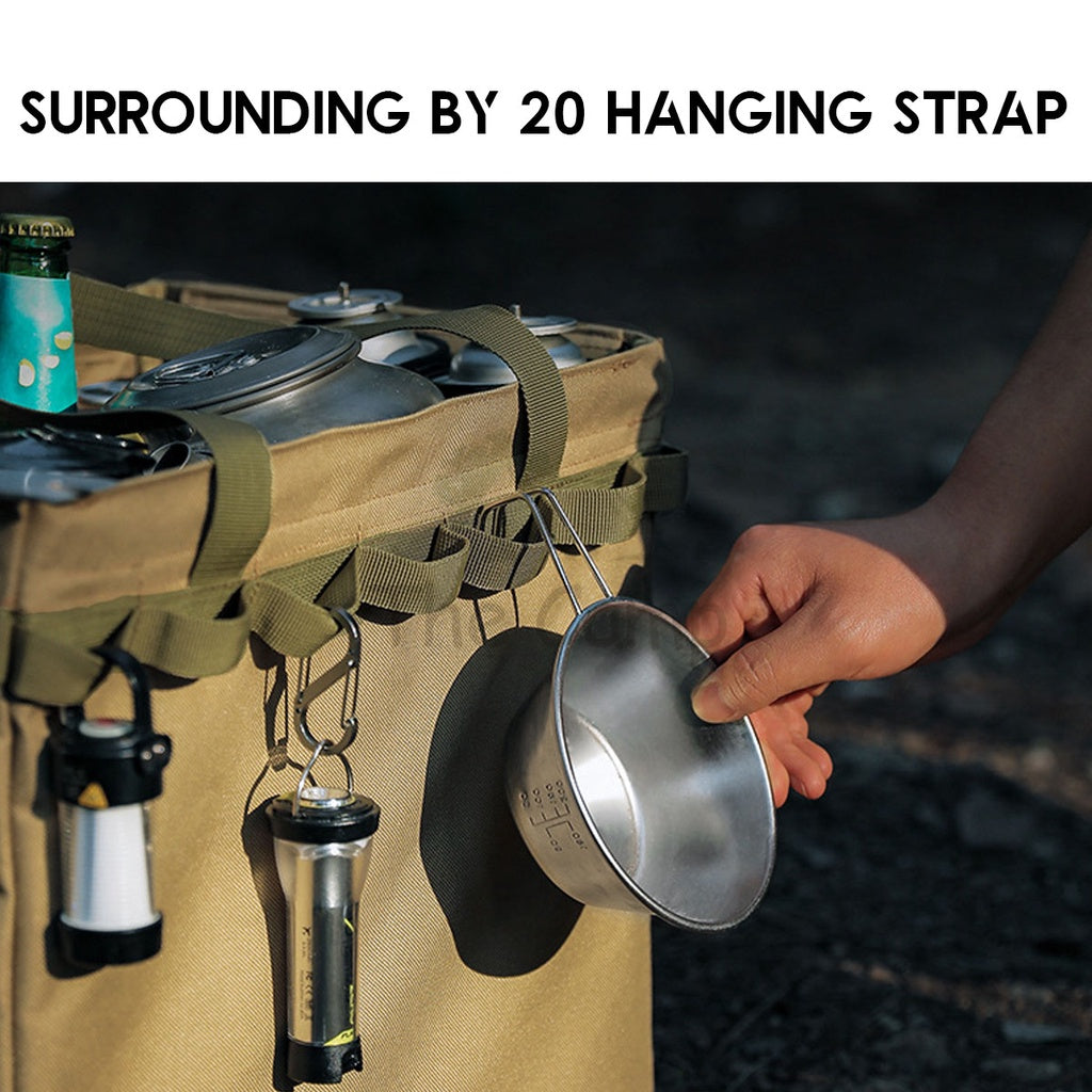 Outdoor Camping Storage Bag Big Capacity Heavy Duty Standable Reinforced Oxford Cloth Hiking Travelling Fishing