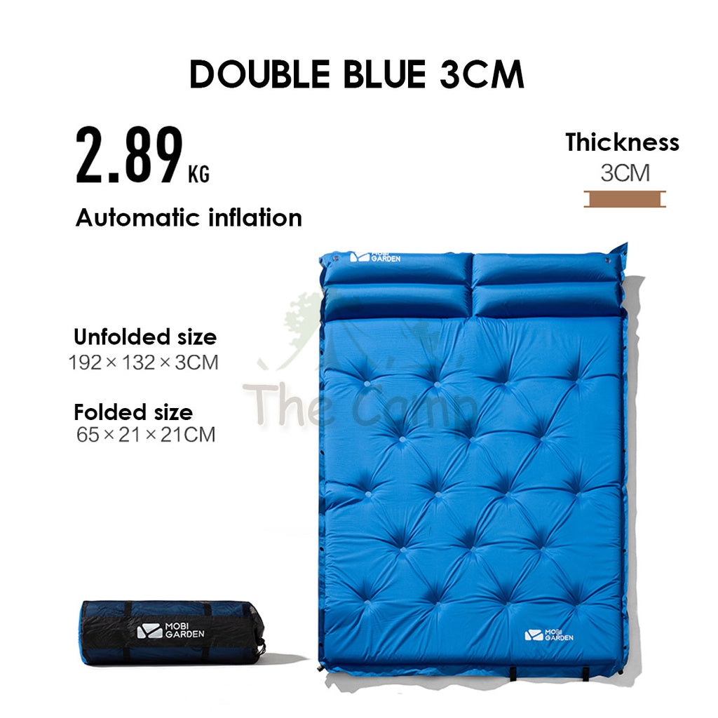 Mobi Garden Sponge Auto Inflation Bed Camping Mattress Inflatable Double Outdoor Tent Foldable Family Naturehike