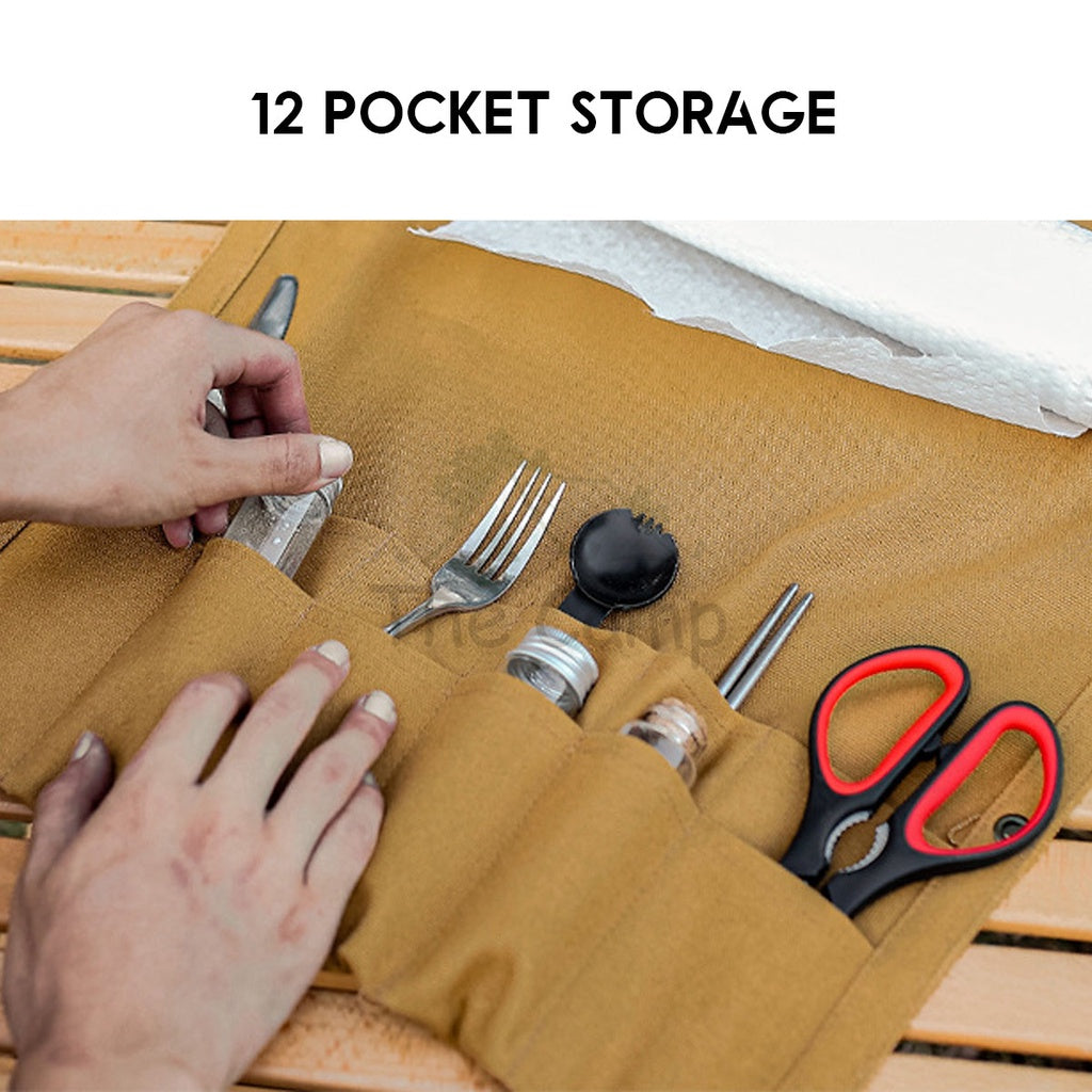 Multipurpose Camping Utensil Storage Bag Tissue Bag Outdoor Multipurpose Canvas