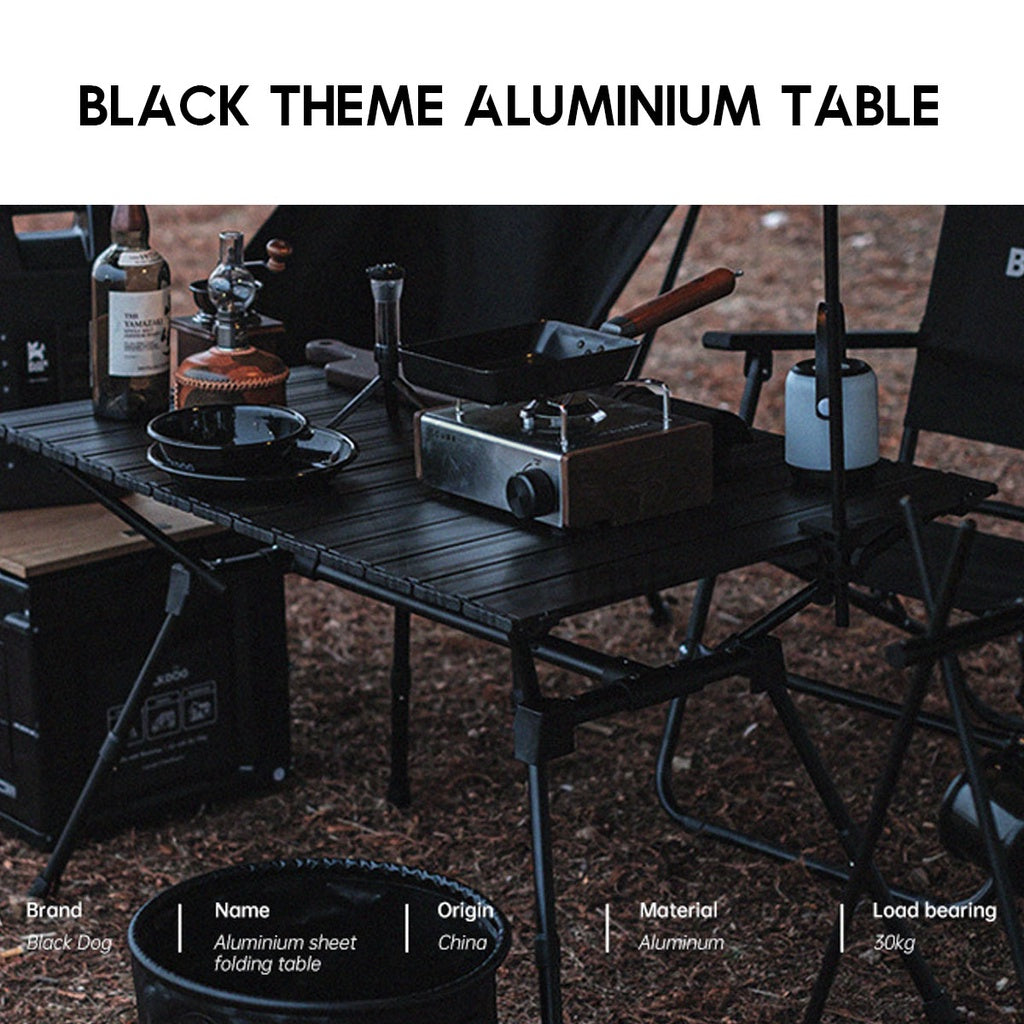 Blackdog Adjustable Aluminium Alloy Folding Table Foldable Wagon Table Top Tabletop Black Tent Pole Tarp Camping Chair
