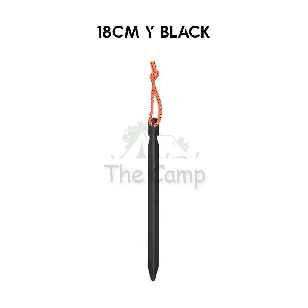 Aluminium Alloy Tent Peg 18cm 23cm with Rope Sand Hexagon Ultralight Stake Camping Sand Flysheet Nail Tarp Awning Beach