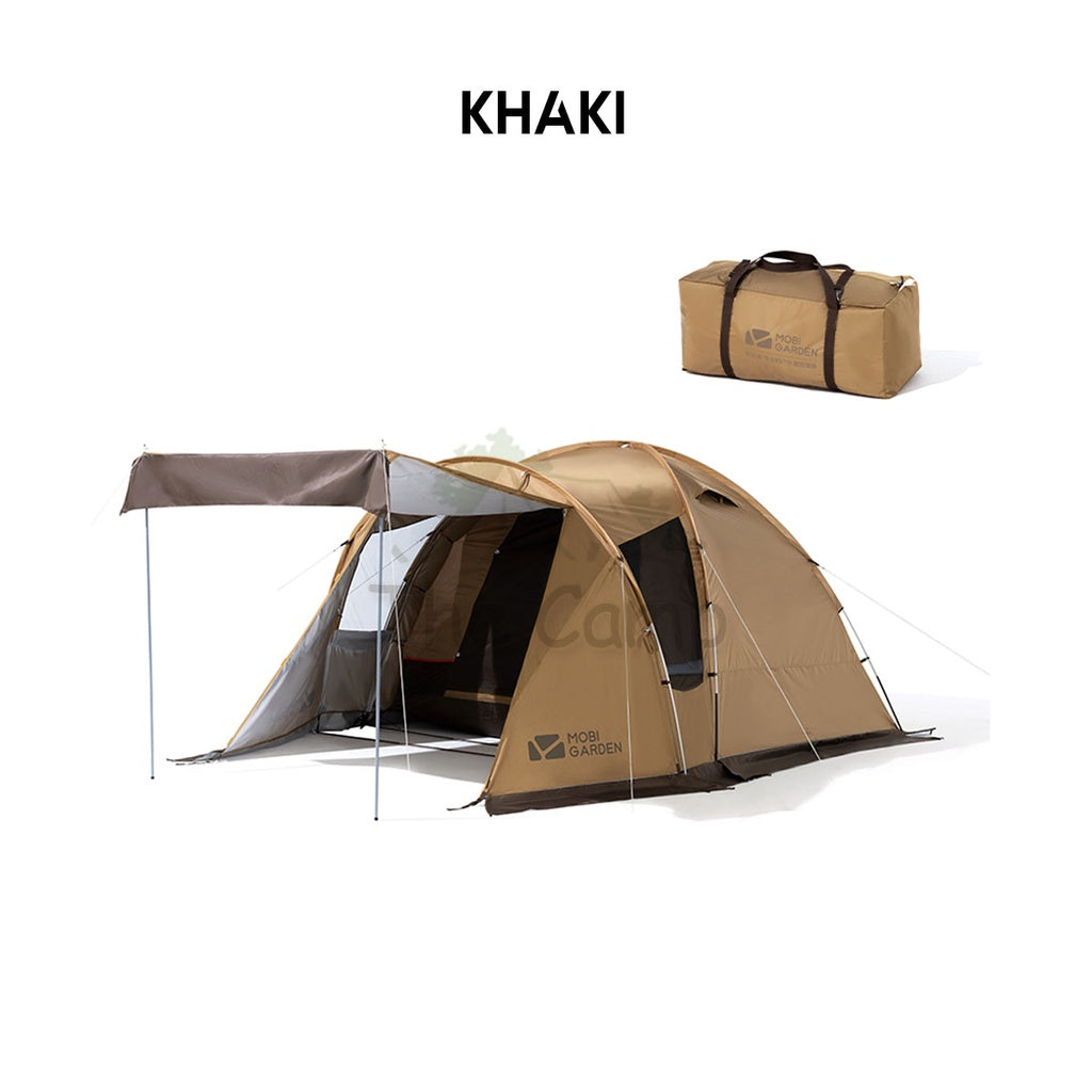 Mobi Garden Back Room Tent 1 Hall 1 Room Large Space 4 5 6 People Quick Fast Rainproof Outdoor Camping Browns Naturehike
