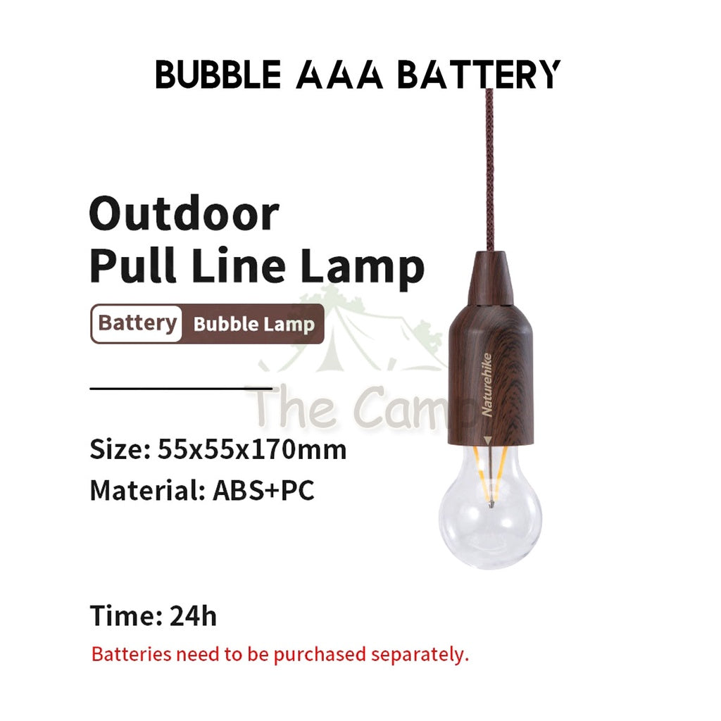 Naturehike Camping Pull Switch LED Light USB / AAA Battery Hanging Lantern Tent Lamp Portable Outdoor IP44 Waterproof