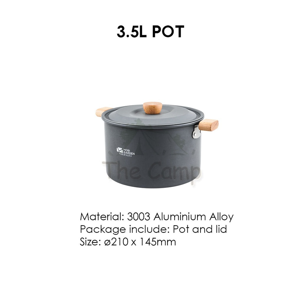 Mobi Garden Cookware Pot & Pan Portable Foldable Outdoor Camping Picnic Frying Pan Tent Flysheet Pole Table Naturehike