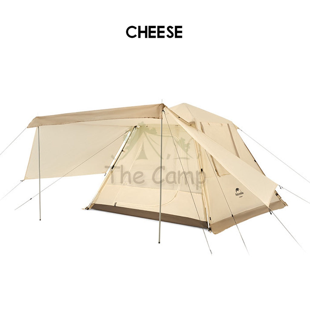 Naturehike Ango 4 Automatic Camping Tent UPF50 Version Large Capacity Outdoor Chair Flysheet Table Tarp Peg Nail Pole