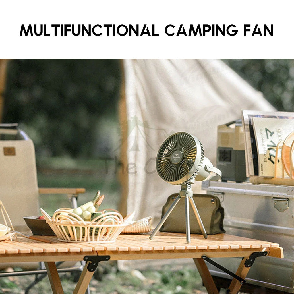Naturehike Outdoor Multifunctional Portable Camping Fan with Magnetic LED Light Tripod Hanging Chair Tent Table Flysheet