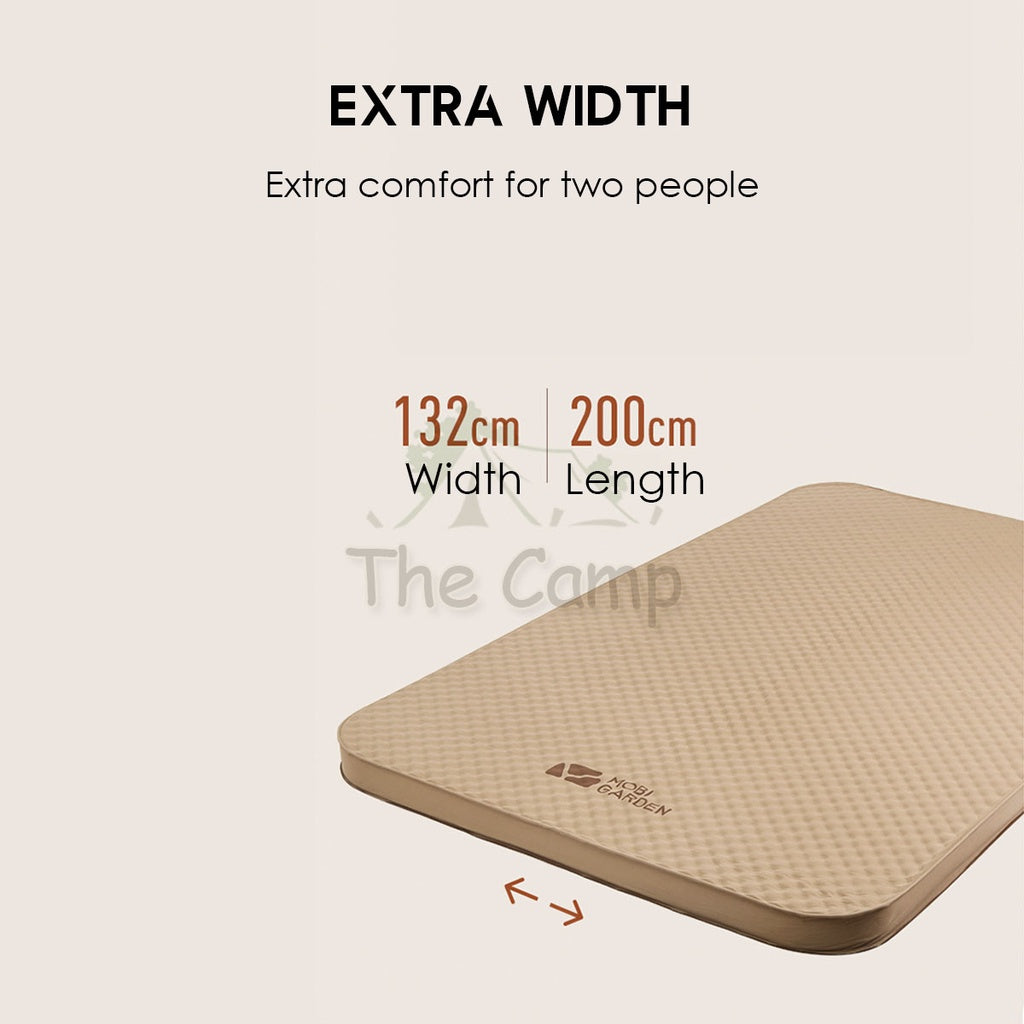 Mobi Garden Camping 3D Sponge Auto Inflate Bed Mattress Inflatable Single Double Outdoor Foldable Family Naturehike