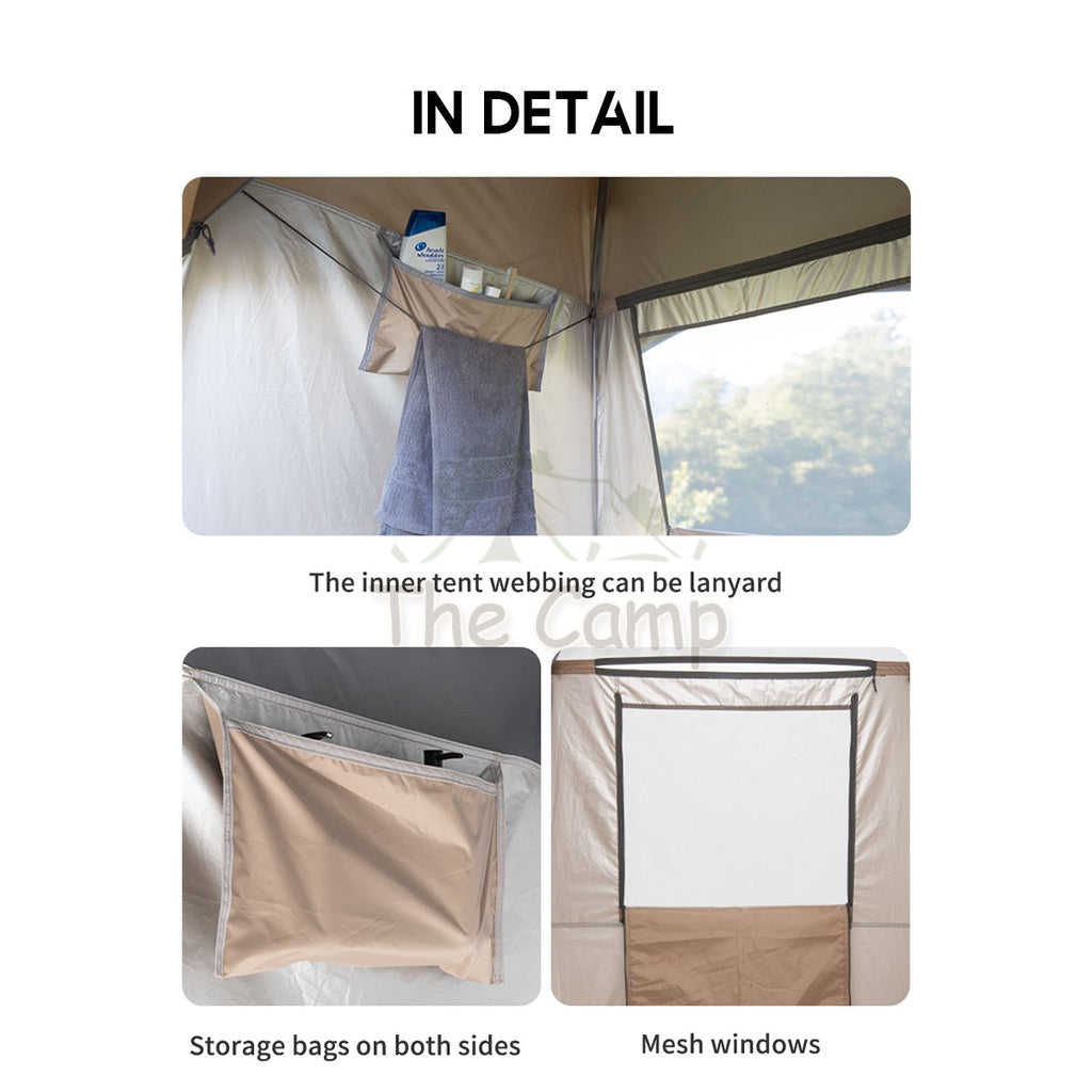Naturehike Outdoor Camping Changing Shower Tent Travel Bathroom Portable Toilet Waterproof Flysheet Tarp Peg Rope Nail
