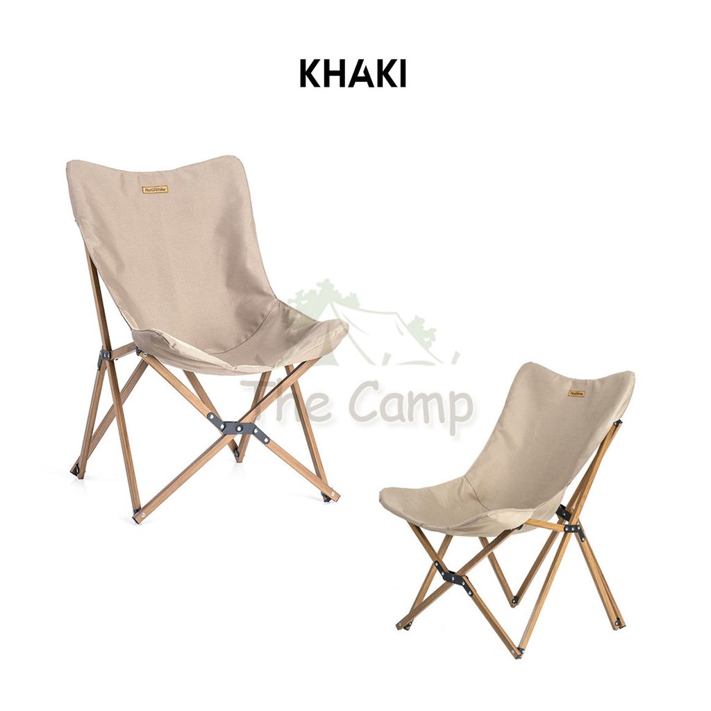 Naturehike Folding Chair Wood Finishing Outdoor Portable Foldable Camping Moon Chair Aluminium Alloy MW01 NH19Y001-Z