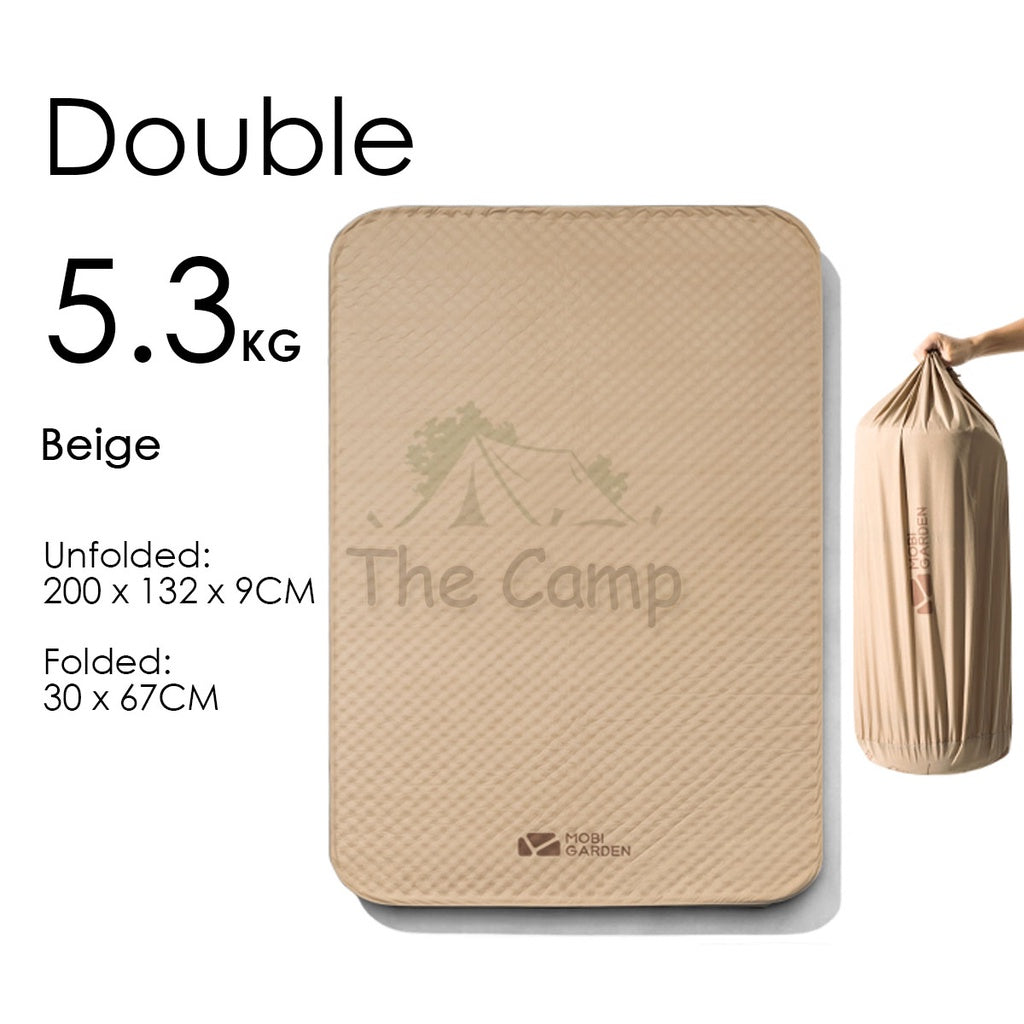 Mobi Garden Camping 3D Sponge Auto Inflate Bed Mattress Inflatable Single Double Outdoor Foldable Family Naturehike