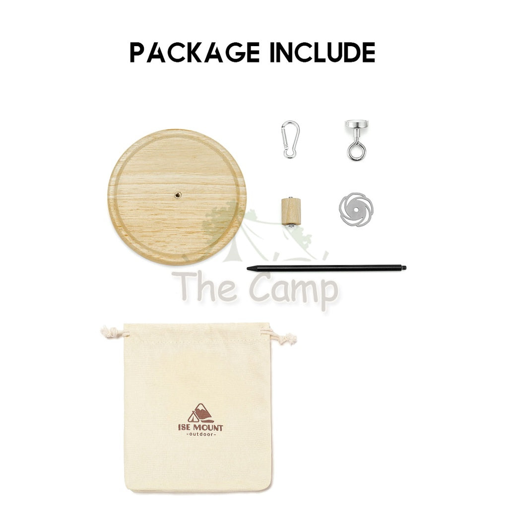 Outdoor Camping Mosquito Coil Rack Holder with Magnetic Box Solid Wood Repellent Incense Tent Flysheet Pole Chair Peg