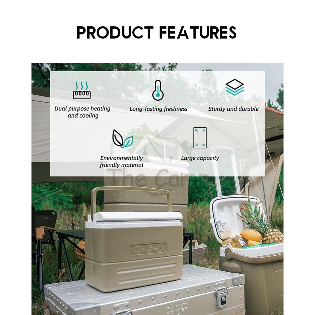 Mobi Garden Portable Cooler Box Ice Box Camping Outdoor Picnic Insulated Food Trolley Storage Box 17L 26L Freezer