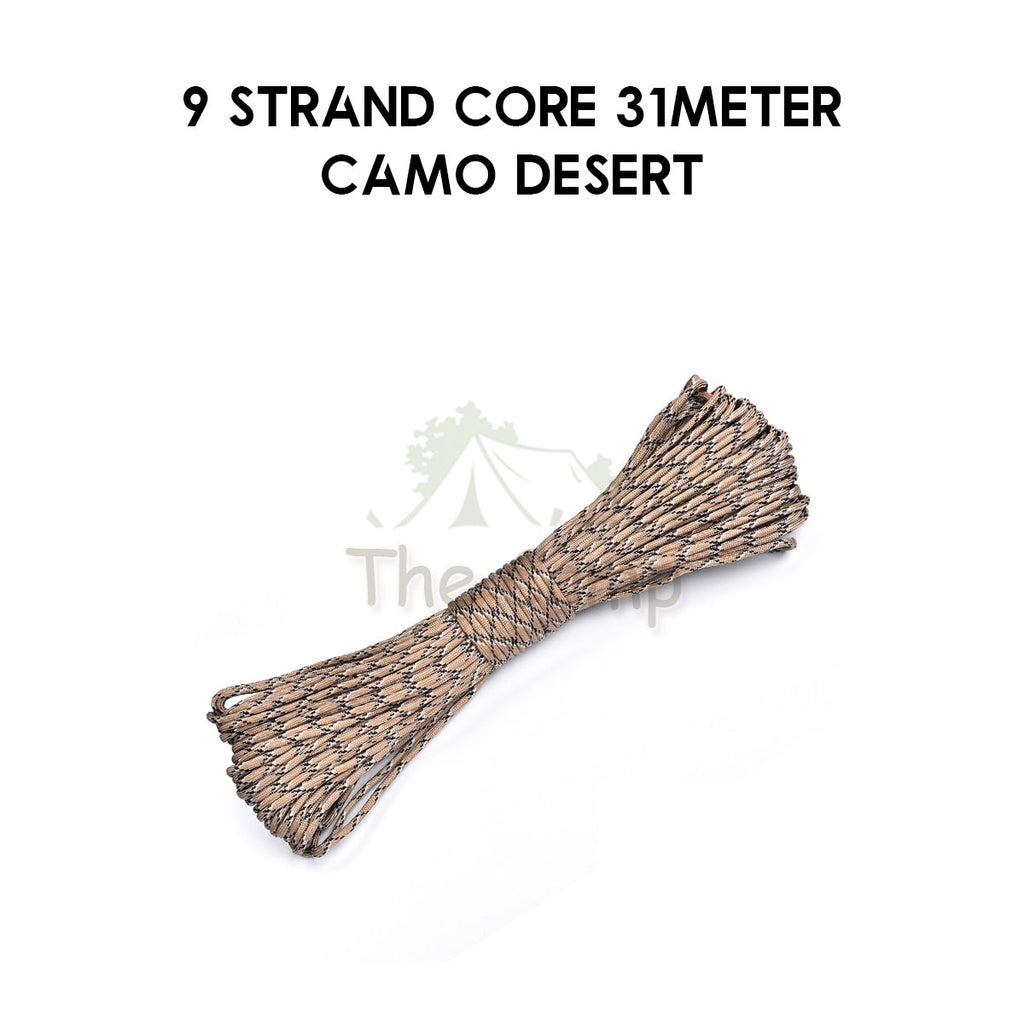 9 / 10 Strand Core 4mm 31m 100m Paracord Rope Parachute Cord Military Standard Lanyard Flysheet Tarp Tent Camping Survi