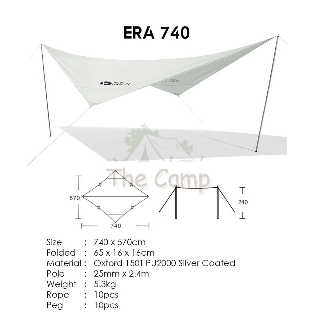 Mobi Garden Era Series Flysheet Tarp Silver Coated UV Block Sunscreen Tent Canopy Outdoor Equipment Family Naturehike