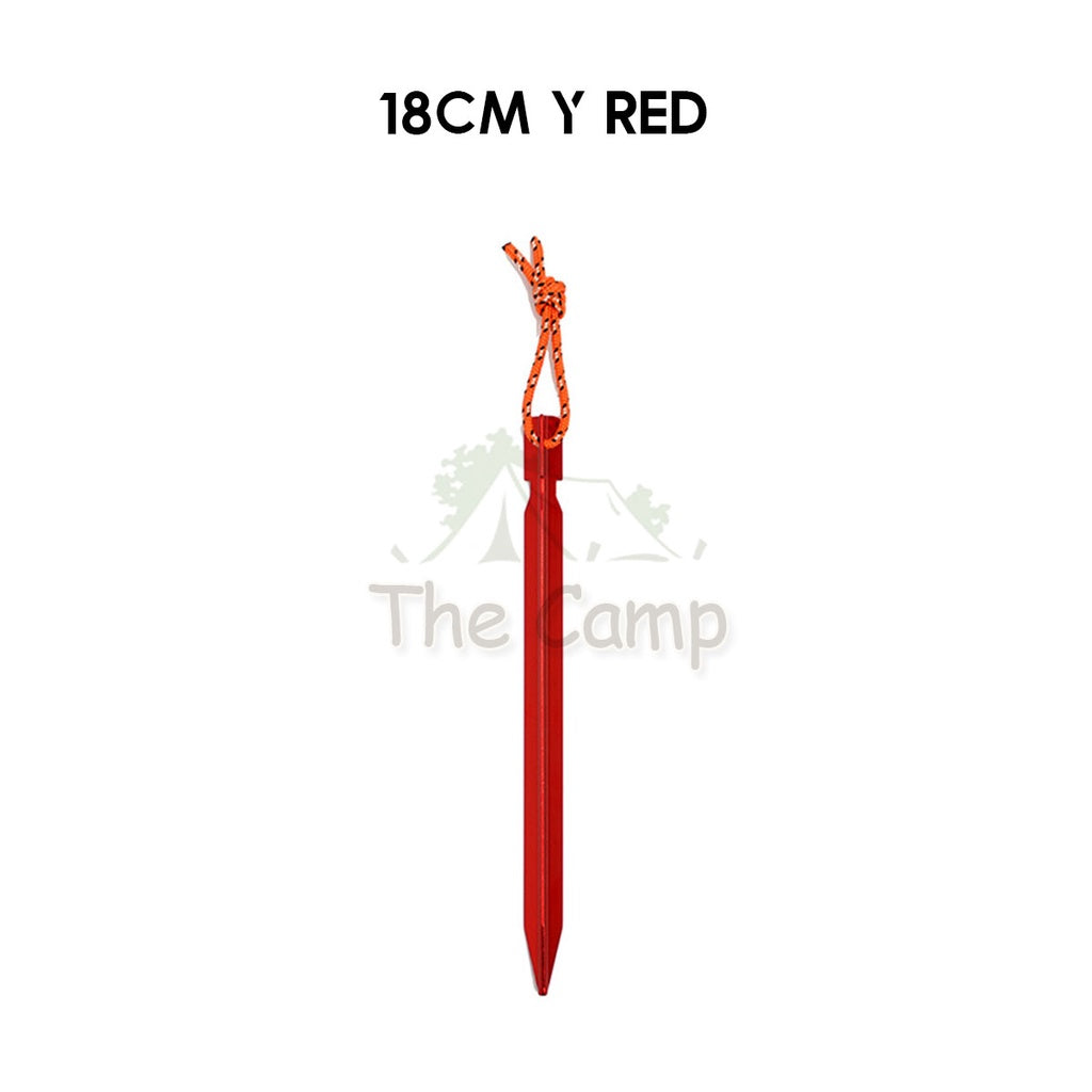 Aluminium Alloy Tent Peg 18cm 23cm with Rope Sand Hexagon Ultralight Stake Camping Sand Flysheet Nail Tarp Awning Beach