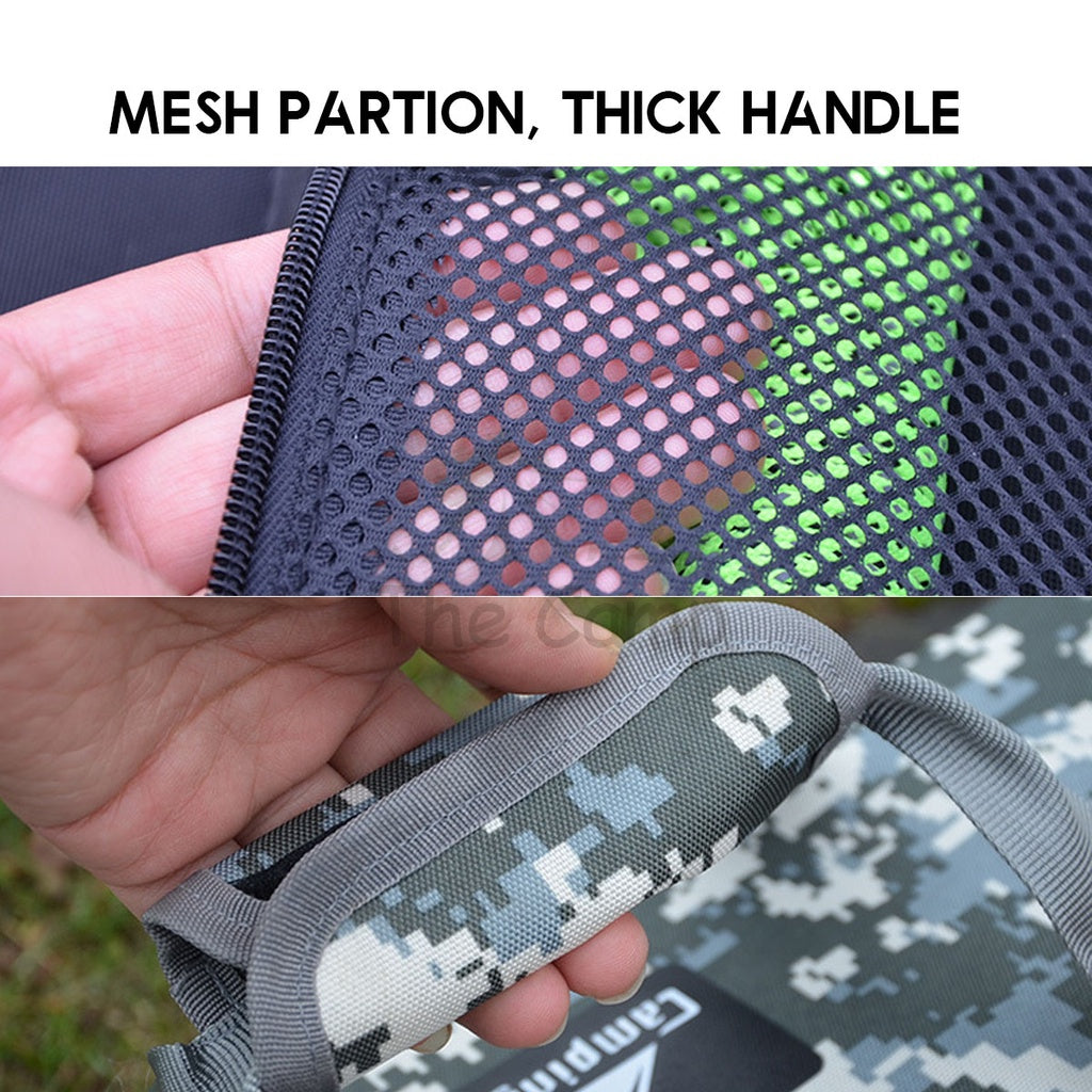 Multipurpose Camping Tool Bag Hammer Nail Tent Peg Portable Outdoor Multifunction Foldable Camo