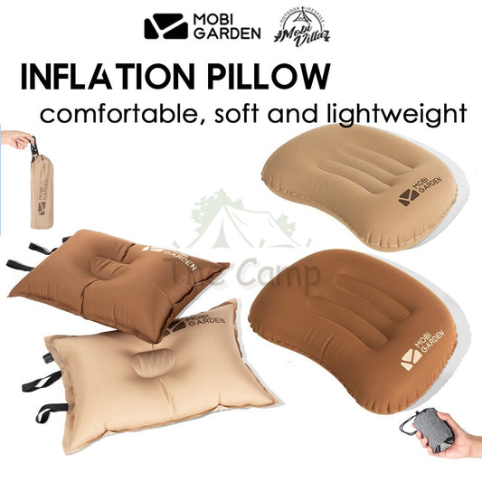Mobi Garden Pillow Auto Inflate Camping Outdoor Bed Mattress Inflatable Foldable Sleeping Bag Family Naturehike