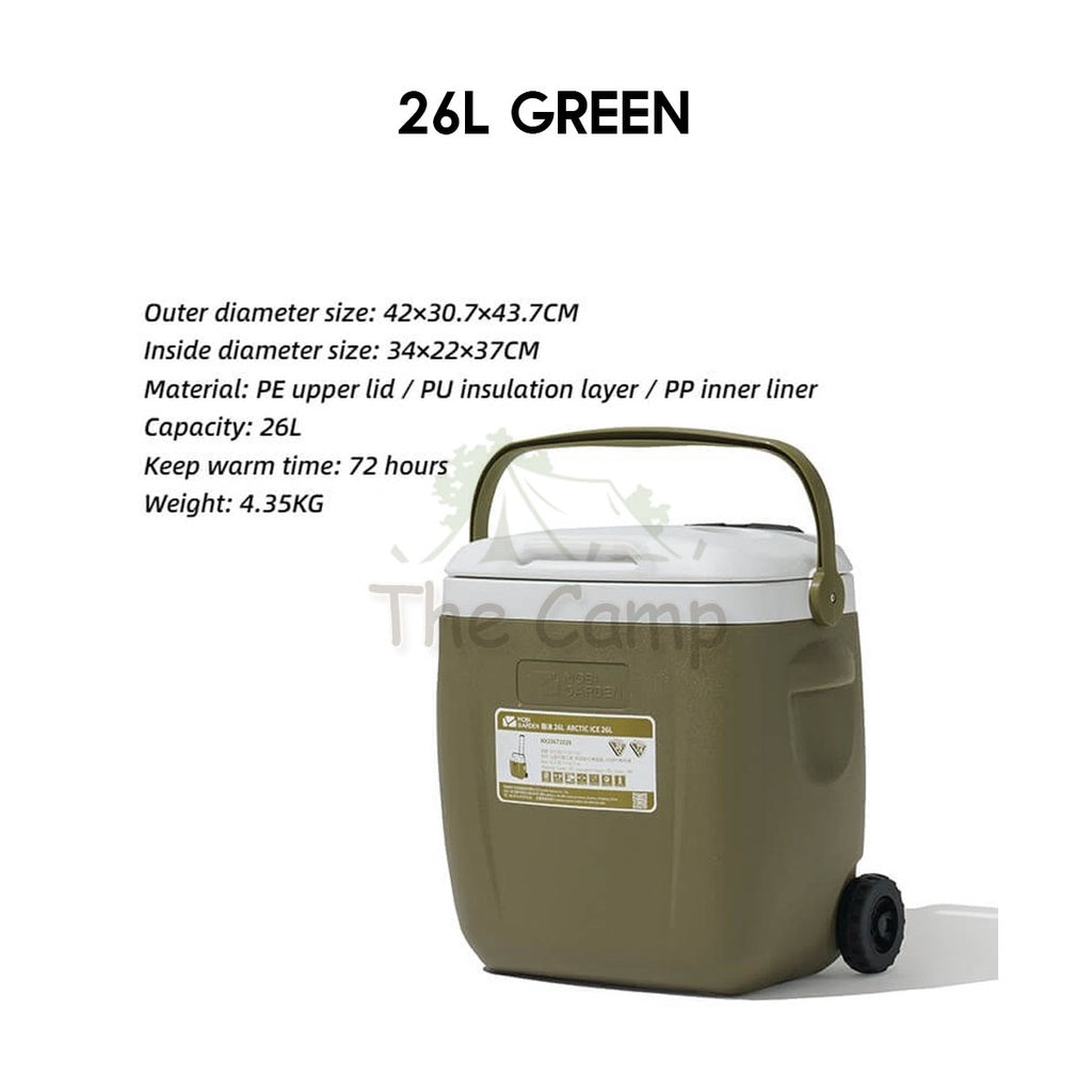 Mobi Garden Portable Cooler Box Ice Box Camping Outdoor Picnic Insulated Food Trolley Storage Box 17L 26L Freezer