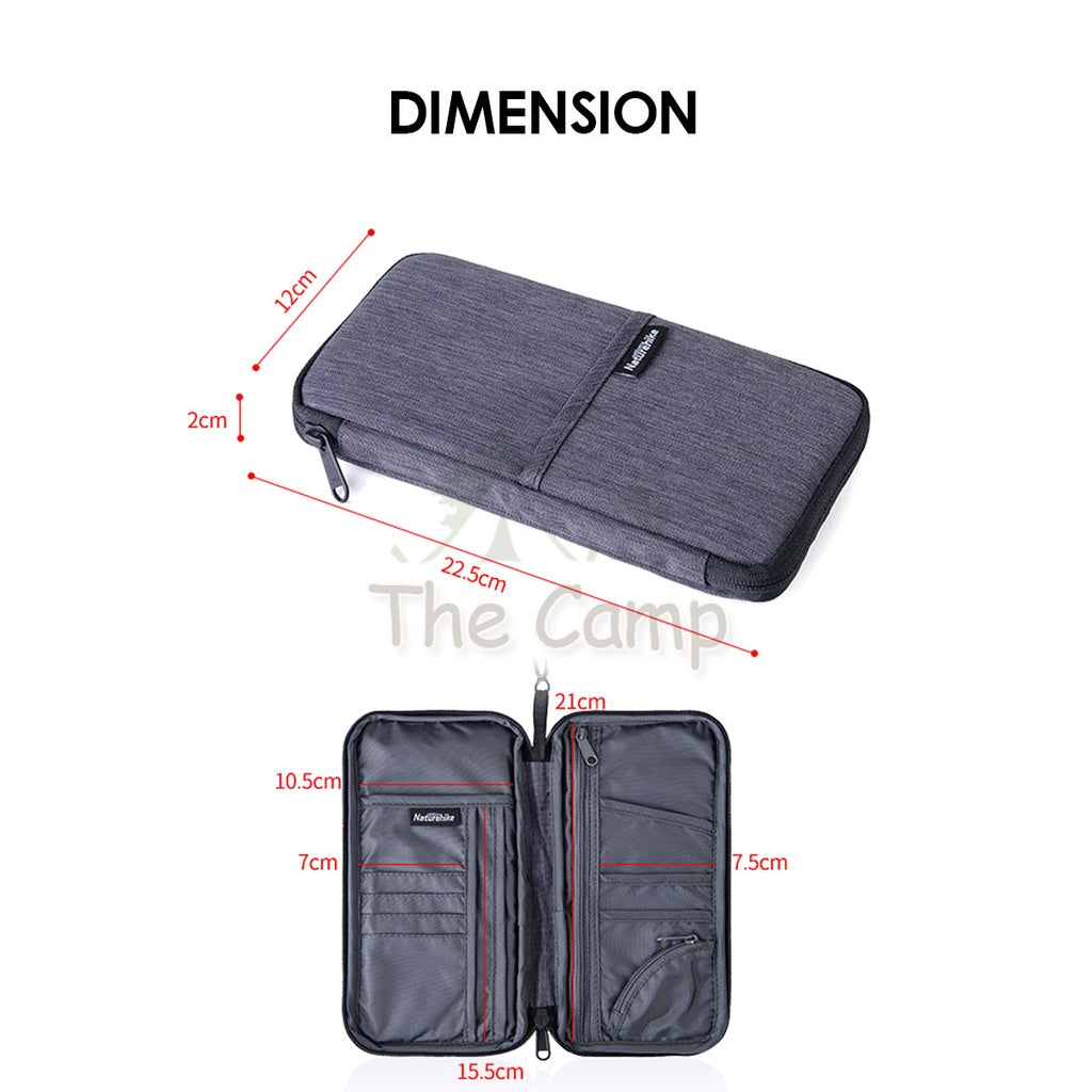 Naturehike Waterproof Travel Wallet Waterproof Passport Holder Coin Bag Purse Camping Tent Nail Peg Rope Table Chair