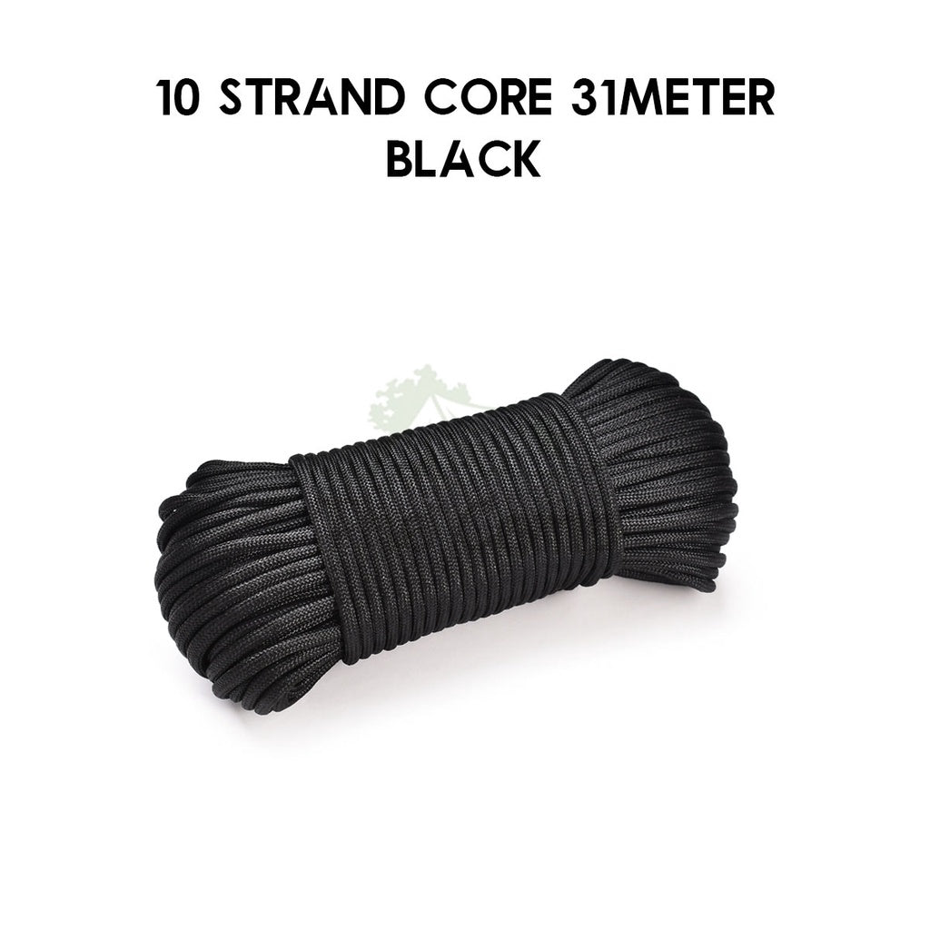 9 / 10 Strand Core 4mm 31m 100m Paracord Rope Parachute Cord Military Standard Lanyard Flysheet Tarp Tent Camping Survi