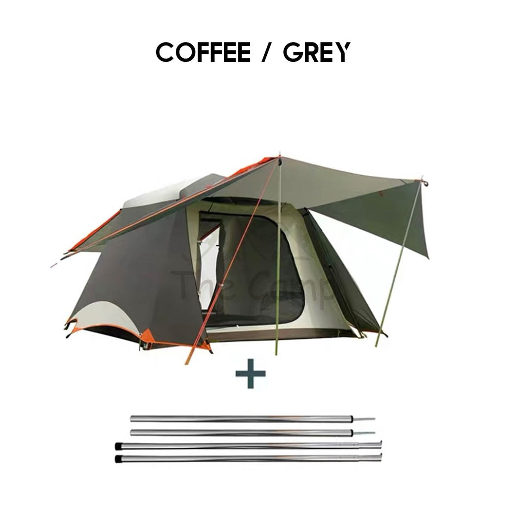 Vidalido Camping Cabin Tent Automatic Setup Large Space 2 3 4 People Quick Fast Silver Coated Rainproof Camp UPF50+