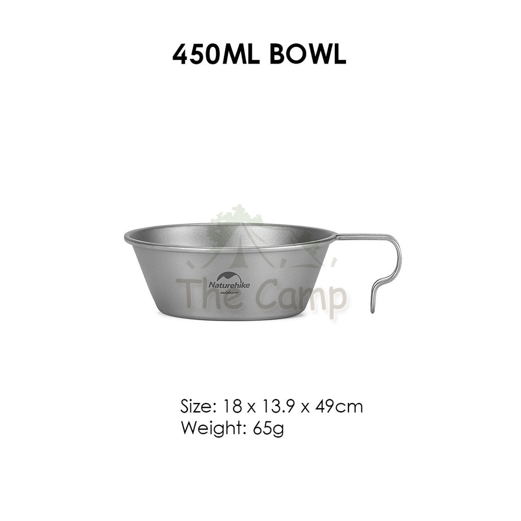 Naturehike Titanium Series Product Cup Bowl Cutlery Set Spork Fork Spoon Knife Cookware Utensil Camping Mobi Garden