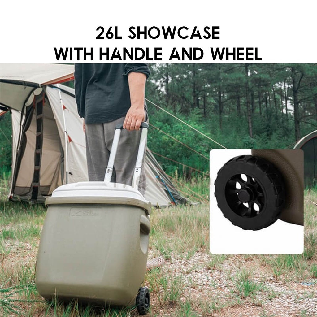 Mobi Garden Portable Cooler Box Ice Box Camping Outdoor Picnic Insulated Food Trolley Storage Box 17L 26L Freezer