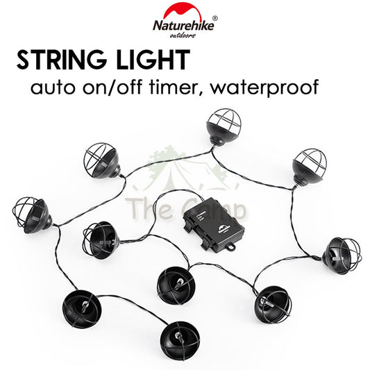 Naturehike Atmosphere String Light Decorative Lights Retro Vintage Dust Water Proof Tent Pole Flysheet Bag Tarp Peg Rope
