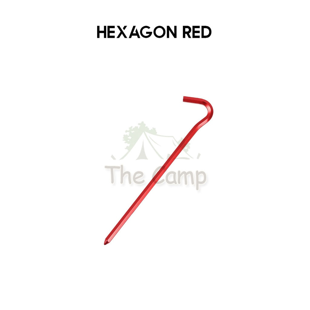 Aluminium Alloy Tent Peg 18cm 23cm with Rope Sand Hexagon Ultralight Stake Camping Sand Flysheet Nail Tarp Awning Beach