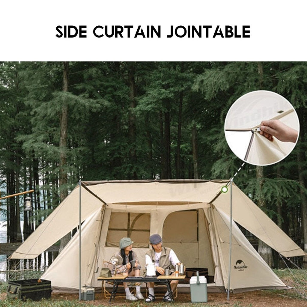 Naturehike Village 5 Upgraded Version Snow Skirt Automatic Camping Tent Large Chair Flysheet Table Tarp Peg Nail Pole