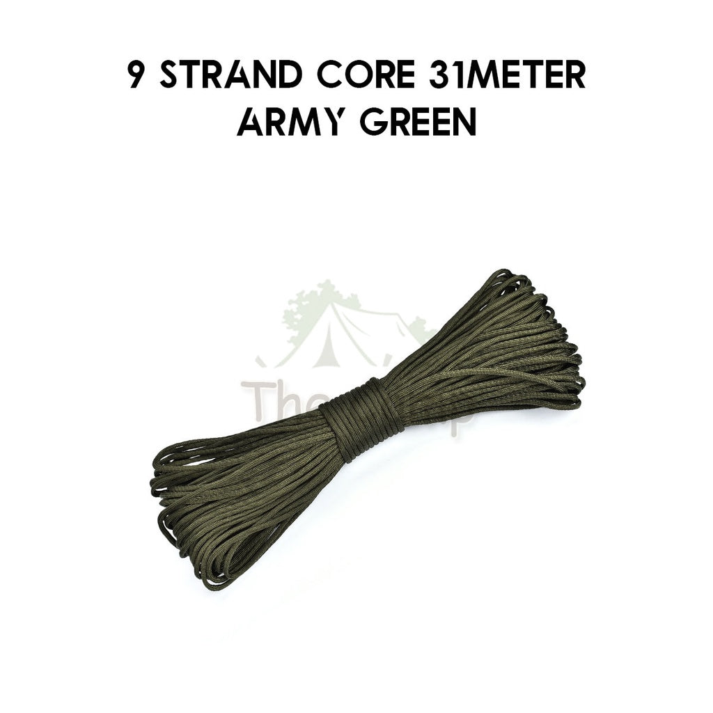 9 / 10 Strand Core 4mm 31m 100m Paracord Rope Parachute Cord Military Standard Lanyard Flysheet Tarp Tent Camping Survi
