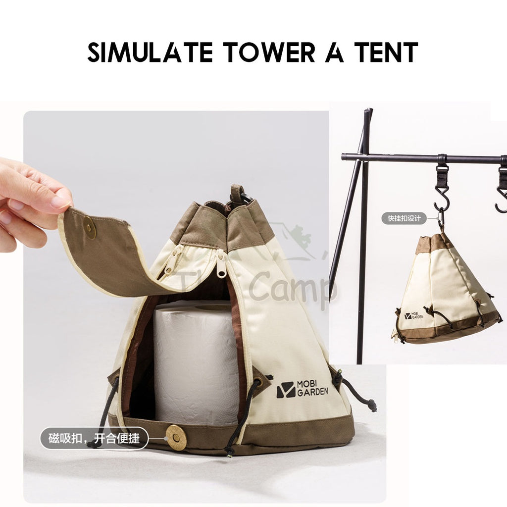 Mobi Garden Tissue Box Cotton Waterproof Exquisite Shape Tent Paper Roll Camping Picnic Hiking Cute Design Naturehike