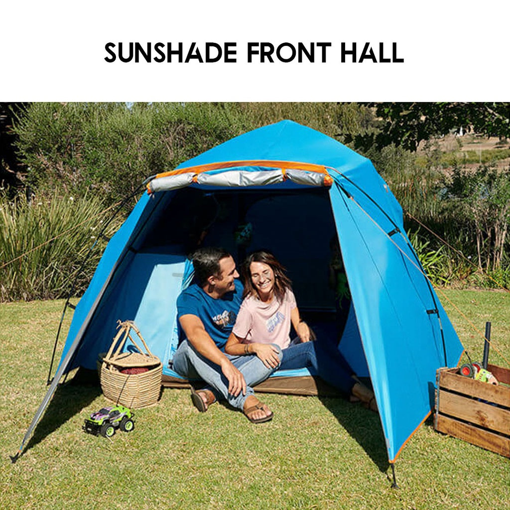 Mobi Garden Camping Family Automatic Tent Large Space Front Hall 2 3 4 People Quick Fast Rainproof Outdoor Tent Camp