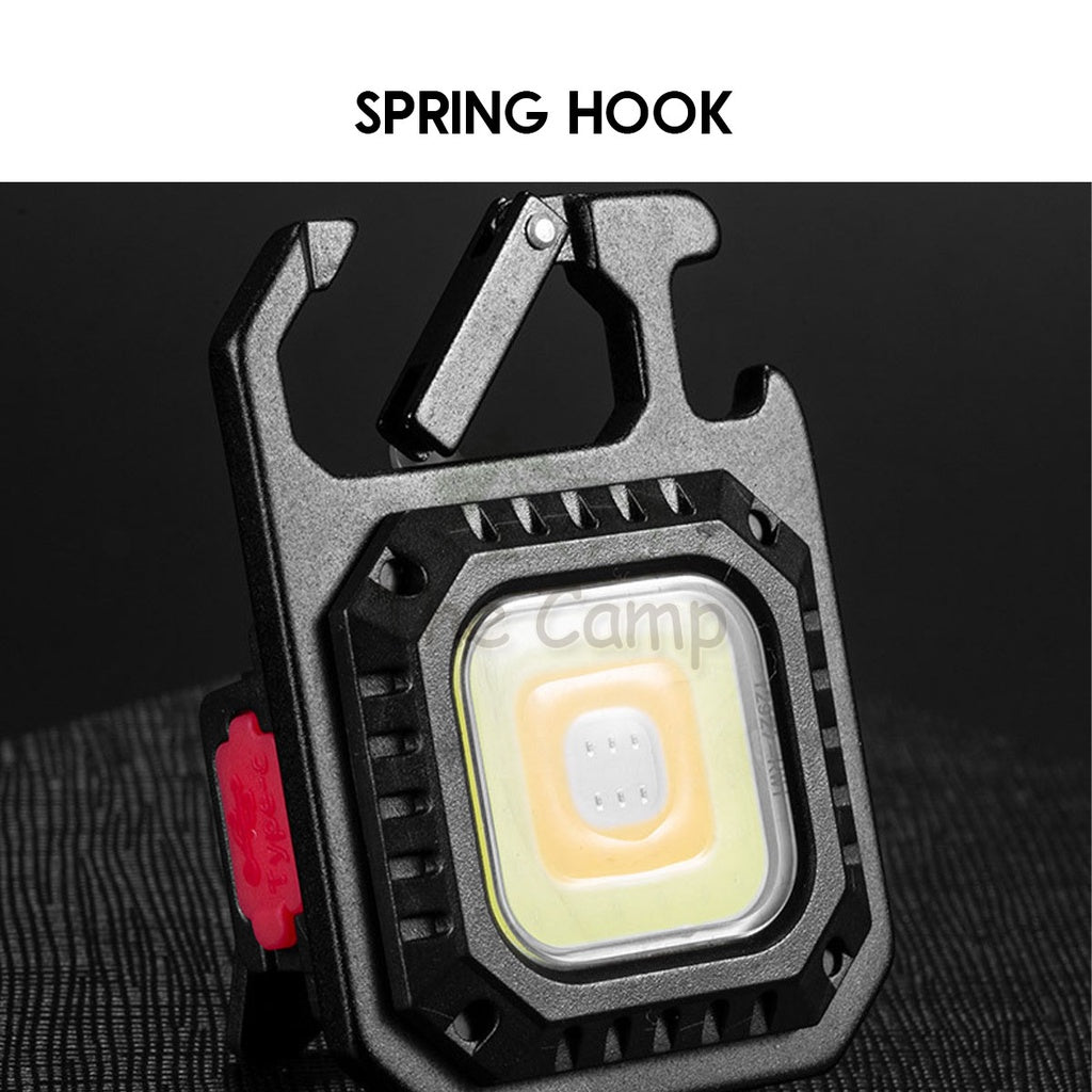 Camping Mini LED Light with Tripod Ultra Bright Keychain Bottle Opener Latern Emergency Portable Tent Pole Flysheet Peg