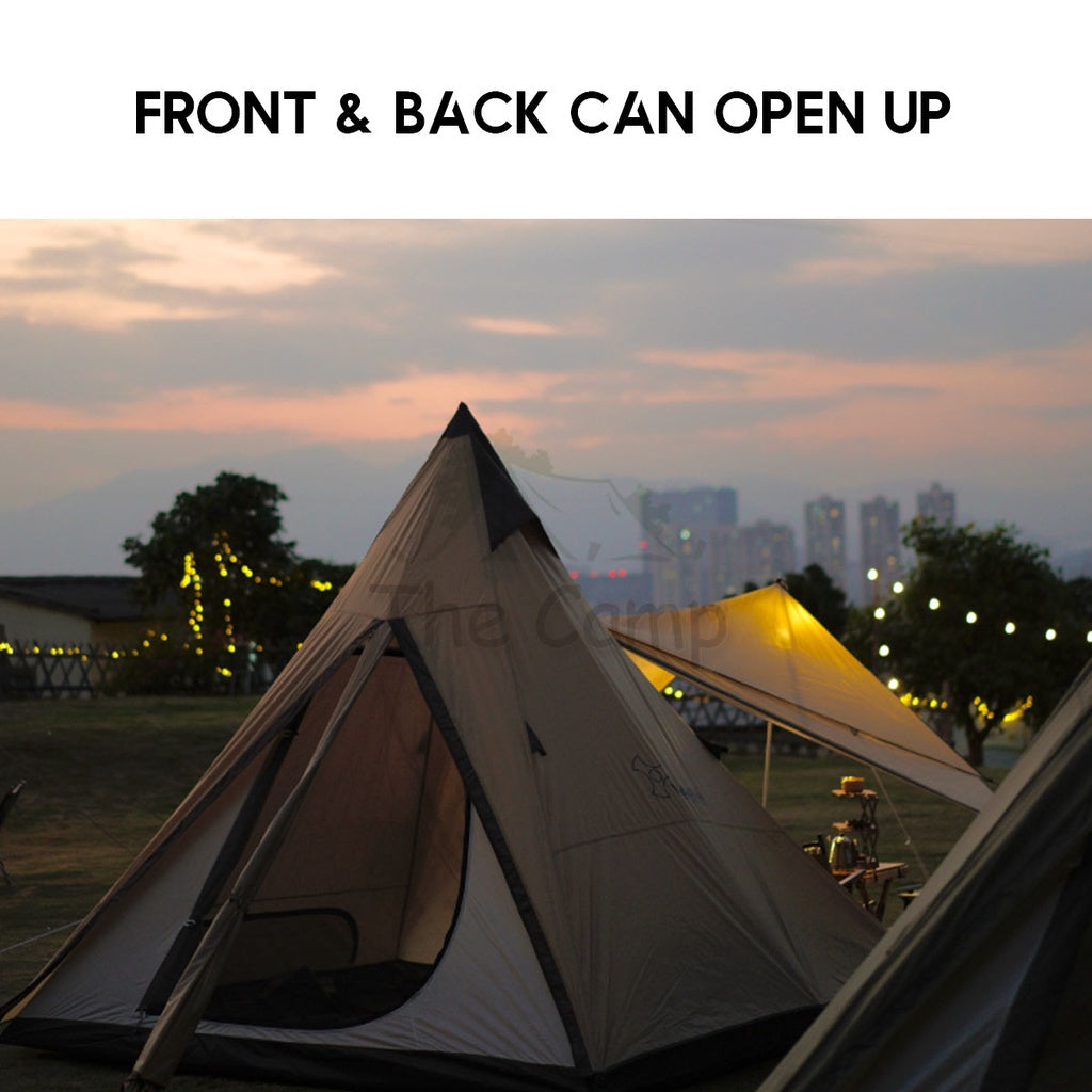 Vidalido Camping Teepee Tent MS MX Pro Large Space 2 3 4 People Quick Fast Silver Coated Rainproof Camp UPF50+