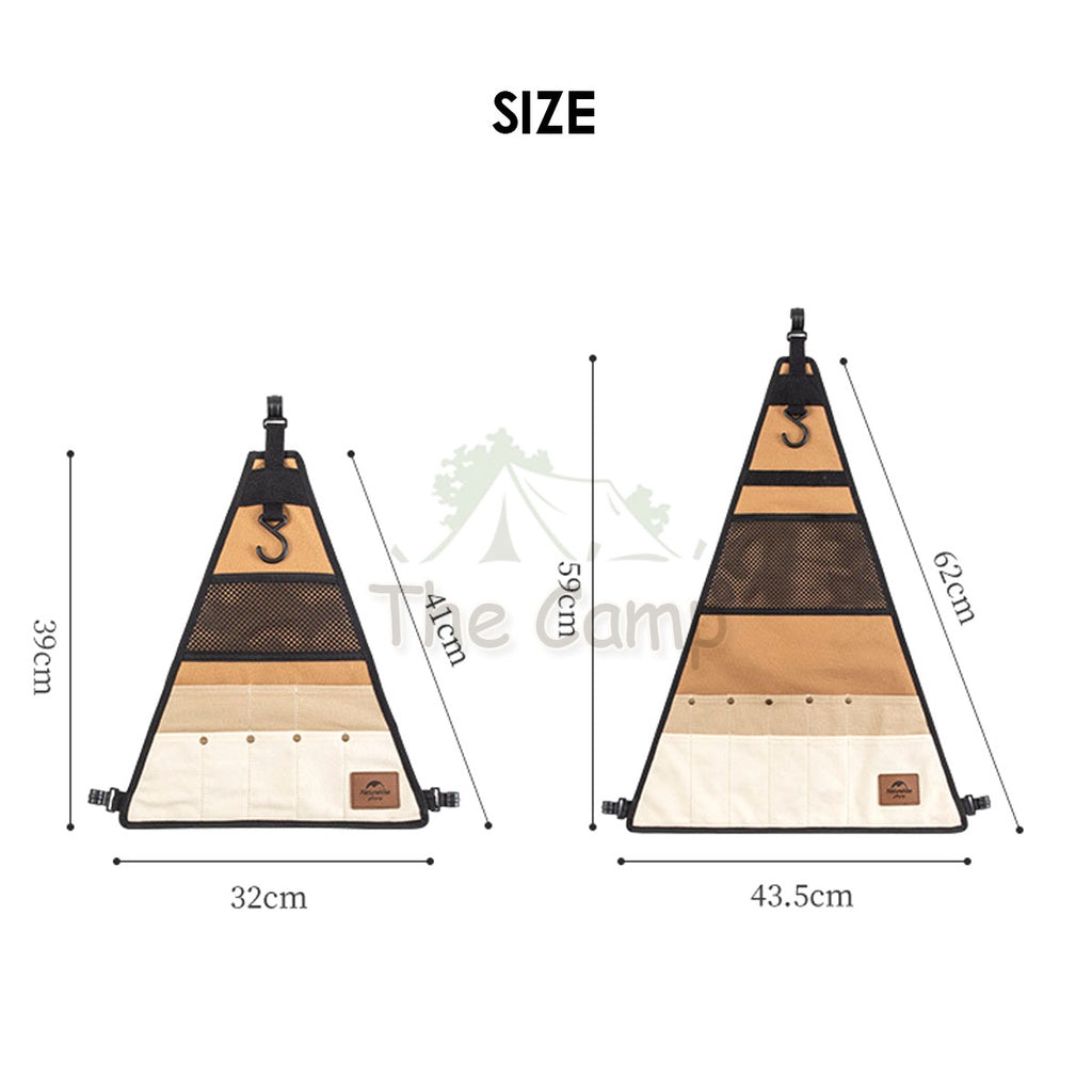 Naturehike Triangle Rack Side Bag Hanging Storage Camping Picnic Tripod Outdoor Cutlery Organizer Peg Flysheet Nail Rope