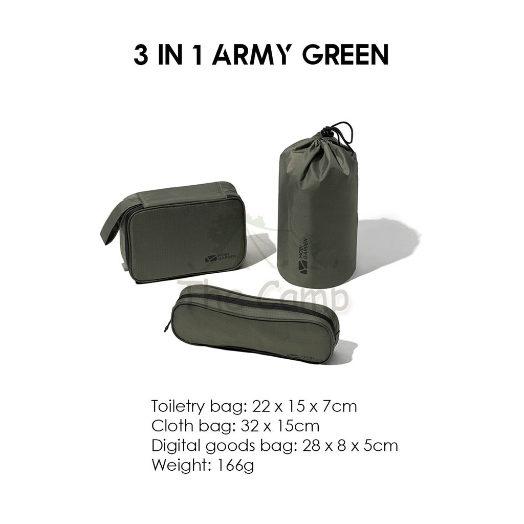 Mobi Garden Travel Bag Set Perfect for Travelling Camping Hiking Storage Set Tent Nail Peg Flysheet Table Chair Pole
