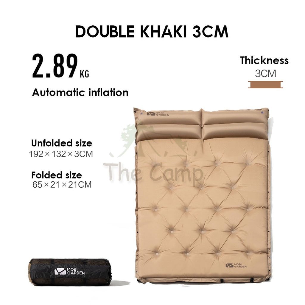 Mobi Garden Sponge Auto Inflation Bed Camping Mattress Inflatable Double Outdoor Tent Foldable Family Naturehike