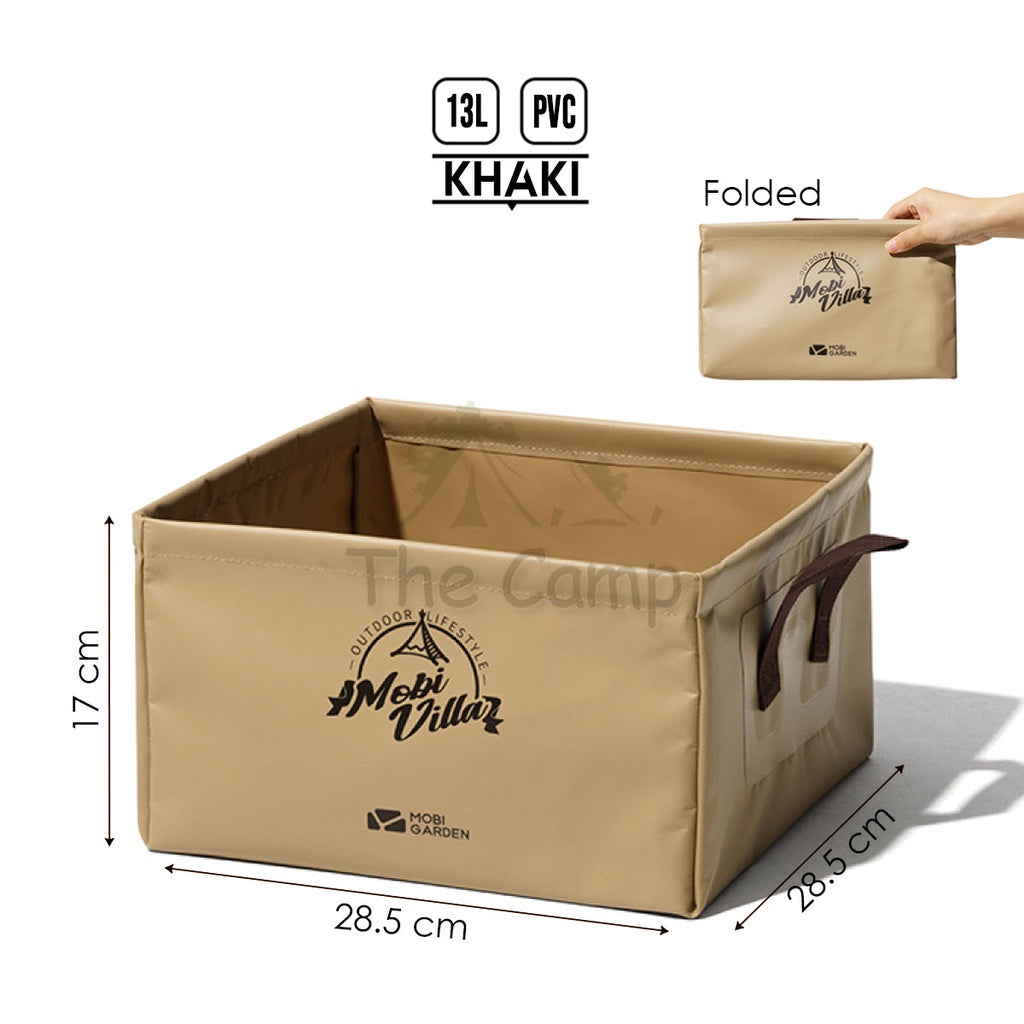 Mobi Garden Camping Foldable Water Bucket Portable Waterproof Square 13 L Litre Outdoor Gear Equipment Naturehike