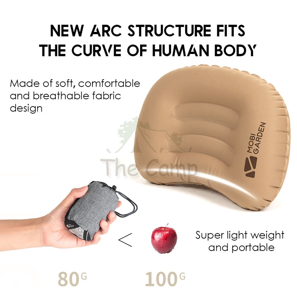 Mobi Garden Pillow Auto Inflate Camping Outdoor Bed Mattress Inflatable Foldable Sleeping Bag Family Naturehike