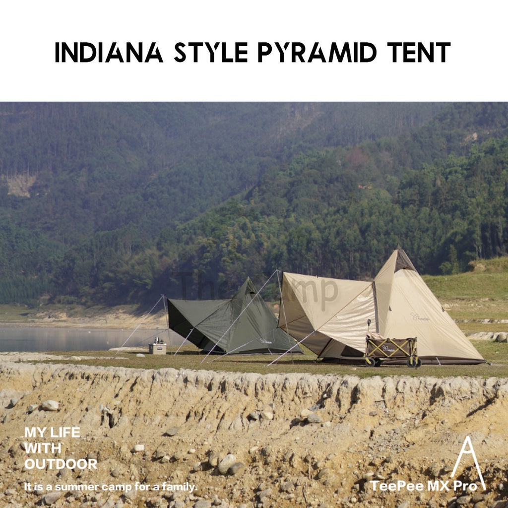 Vidalido Camping Teepee Tent MS MX Pro Large Space 2 3 4 People Quick Fast Silver Coated Rainproof Camp UPF50+
