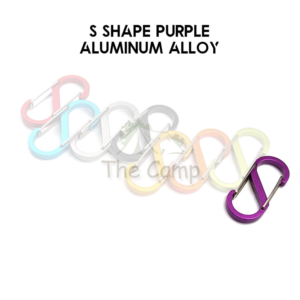Carabiner D Shape S Shape Aluminium Stainless Steel Buckle Clip Key Chain Outdoor Camping Paracord Spring Keyring Hook