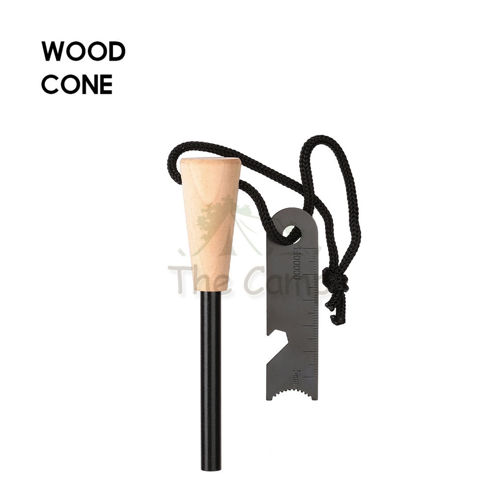 Outdoor Magnesium Fire Starter Ferro Rod Flint Stone with Ruler Camping Api Batu Emergency Survival Spark Lighter